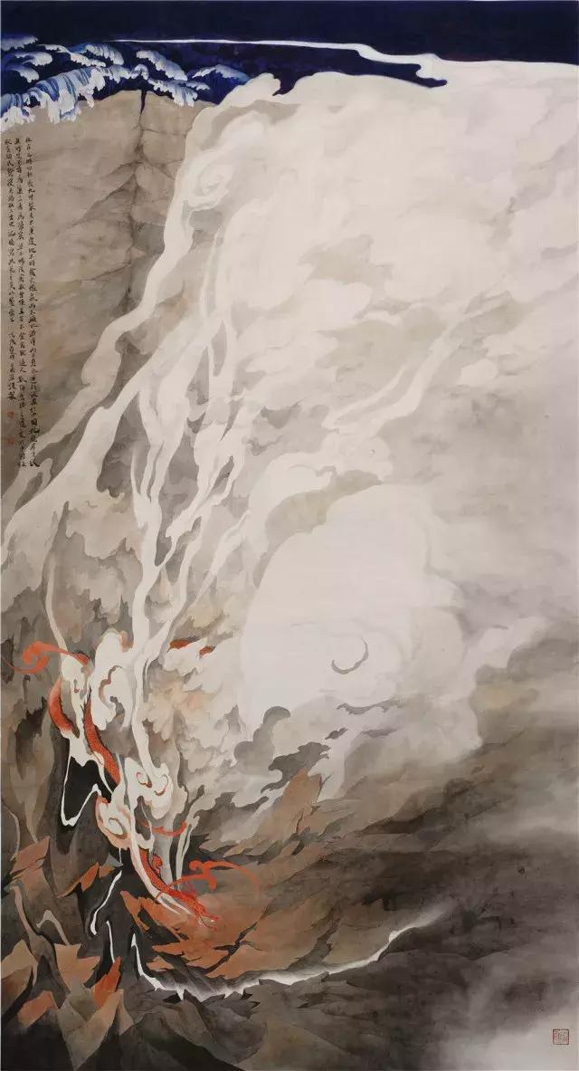 胡宇|潇湘洙泗 97cm×145cm 纸本设色