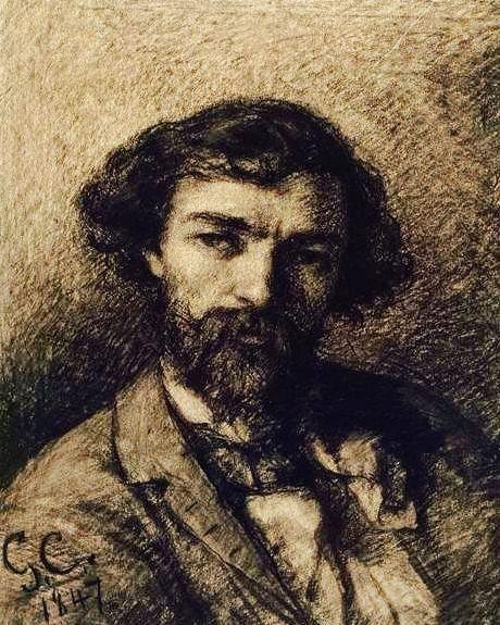 现实主义的库尔贝大师素描手稿