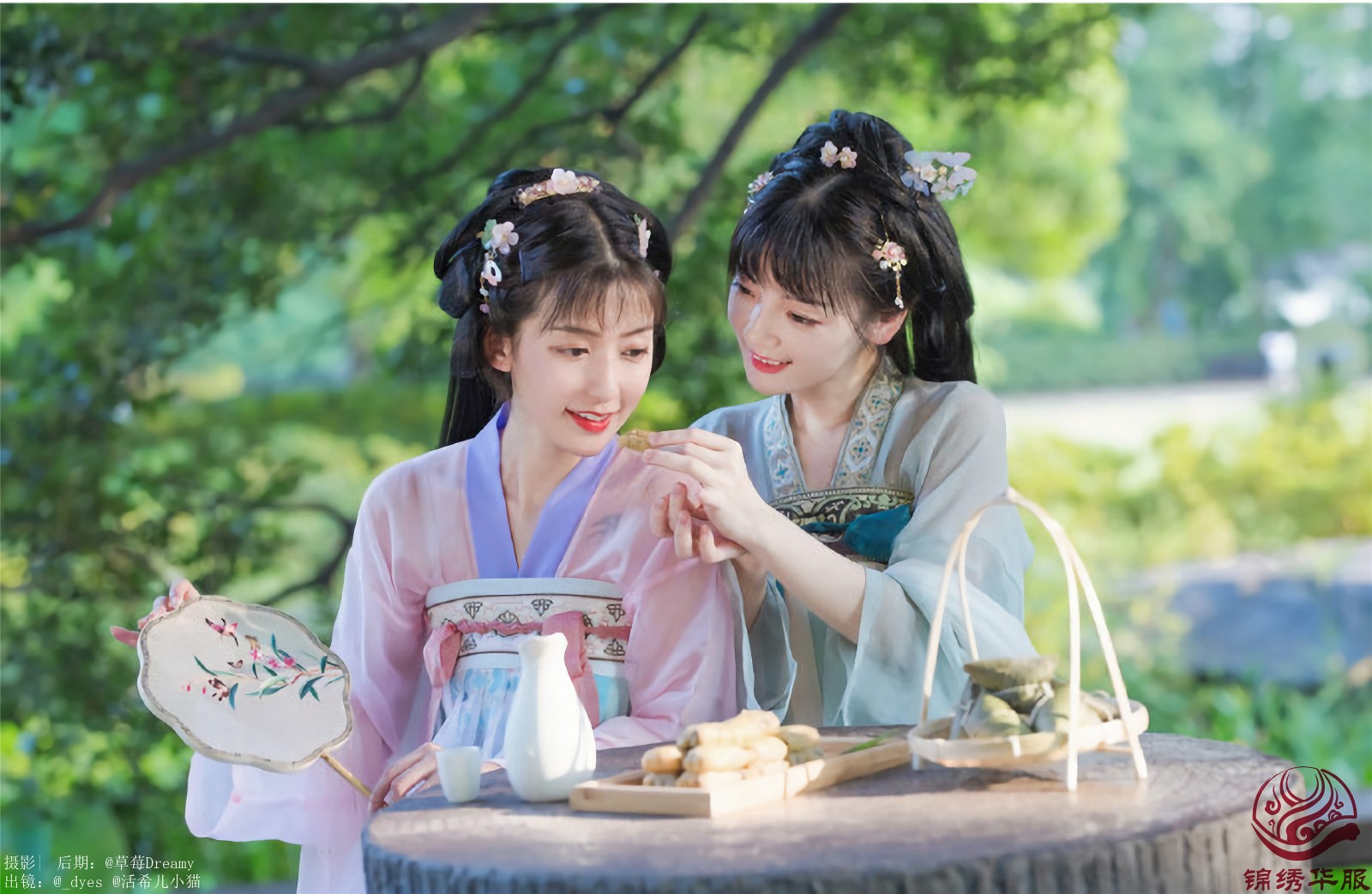 汉服写真-汉服两姐妹,展华夏服饰之美,庆佳节端午之意