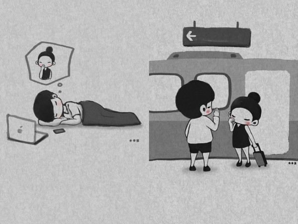 异地情侣才会懂的7张插画