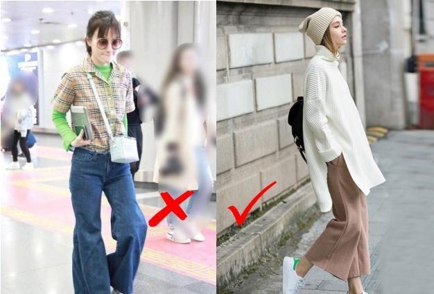 这3种鞋子和阔腿裤很不合拍,笨重又显腿短,矮个子女人要少穿!