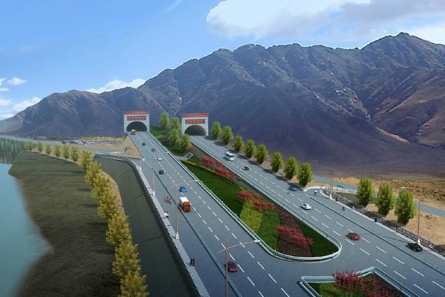 西藏路况拉林高等级公路