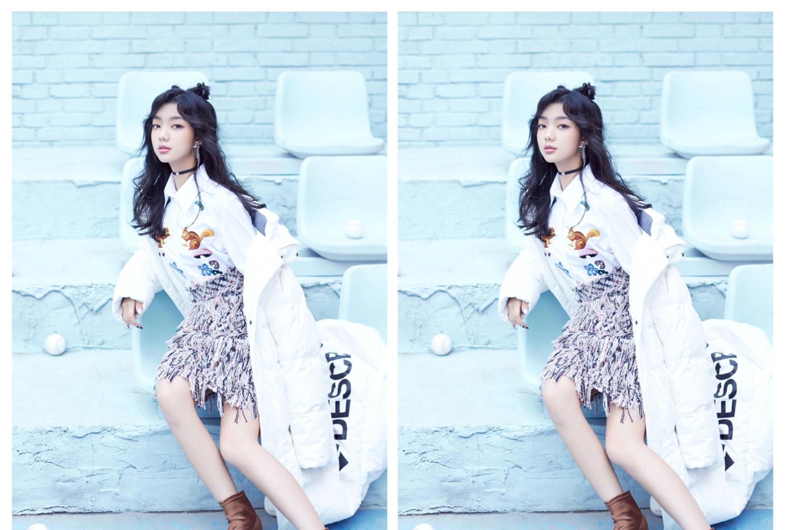 当李紫婷梳起"啾啾头",少女气质太惊艳,运动风造型魅力满分!