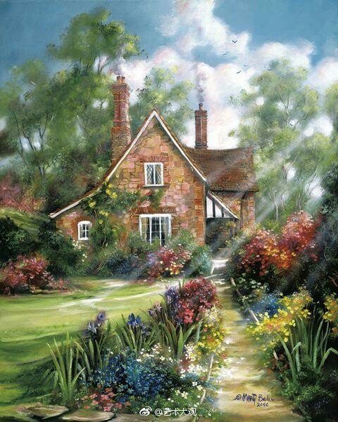 童话里那些森林小屋美国画家martybell梦幻插画专辑2