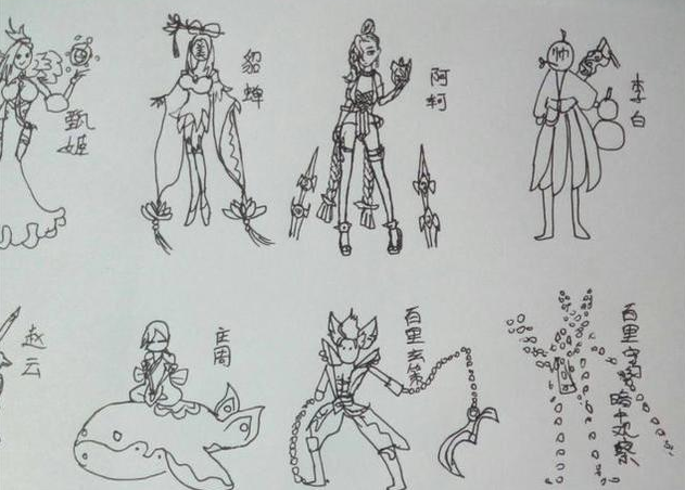 王者荣耀 小学生绘制的王者峡谷众英雄 玩家直呼谁家娃这么厉害!