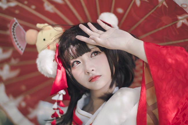 动漫cos神乐新年装超喜欢这个小姐姐就是她有些cos正片少