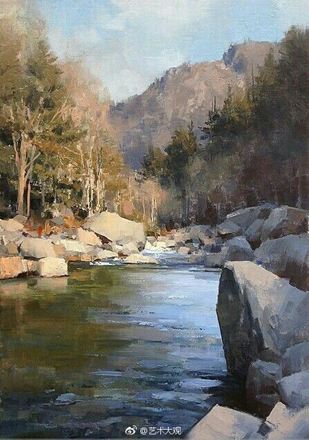 美国画家markboedges风景油画