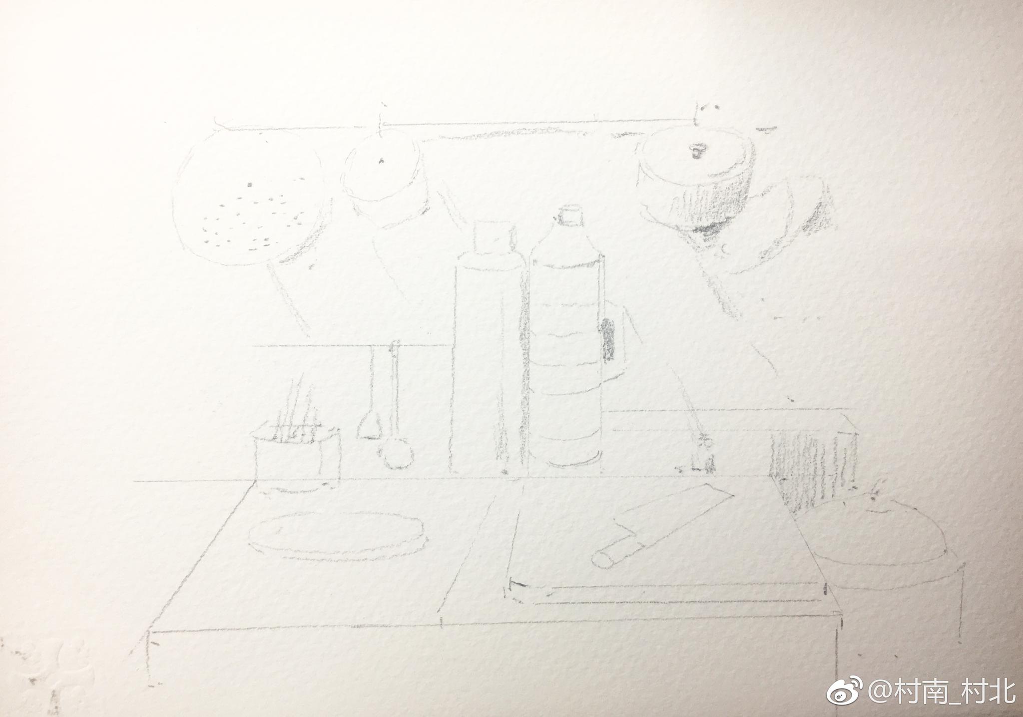 水彩场景速写妈妈的足记系列老宅厨房一角216k