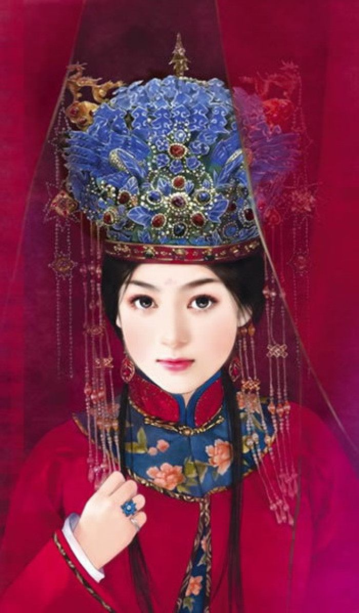 十二星座的专属手绘凤冠霞帔,天蝎座侠骨柔情,双子座清新脱俗