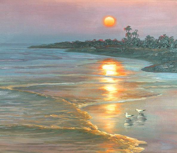 专门画海的油画家陈明油画大海系列作品欣赏