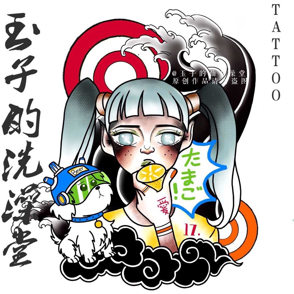 作者:@玉子的仙女澡堂tattoo纹身 女纹身师的作品呀!