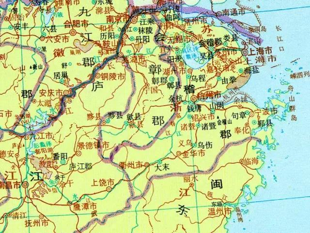 郡治却在吴县(今苏州);而越国古都所在山阴,会稽(今绍兴)也被算作"三