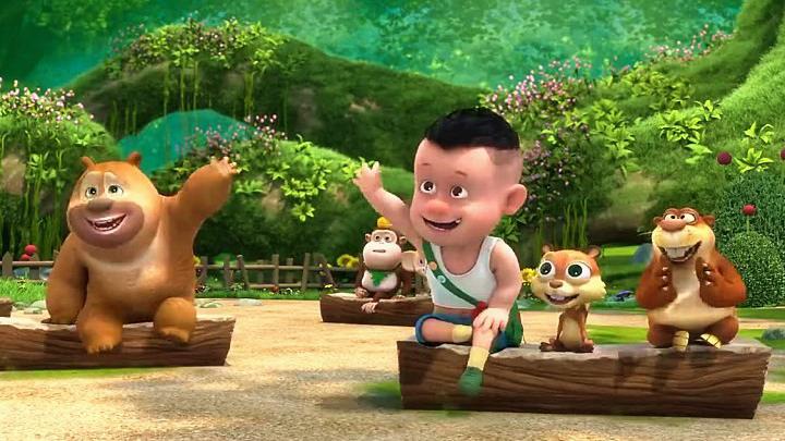 熊熊乐园:大树幼儿园开课啦!小时候熊大熊二光头强这么可爱的?