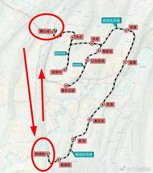 重庆正在修建一条铁路,途经10站,2020年底建成通车