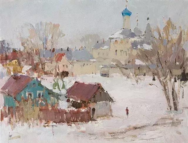 压暗的压暗 色调很统一 俄罗斯冬天的户外 整个的色调都是高级灰的