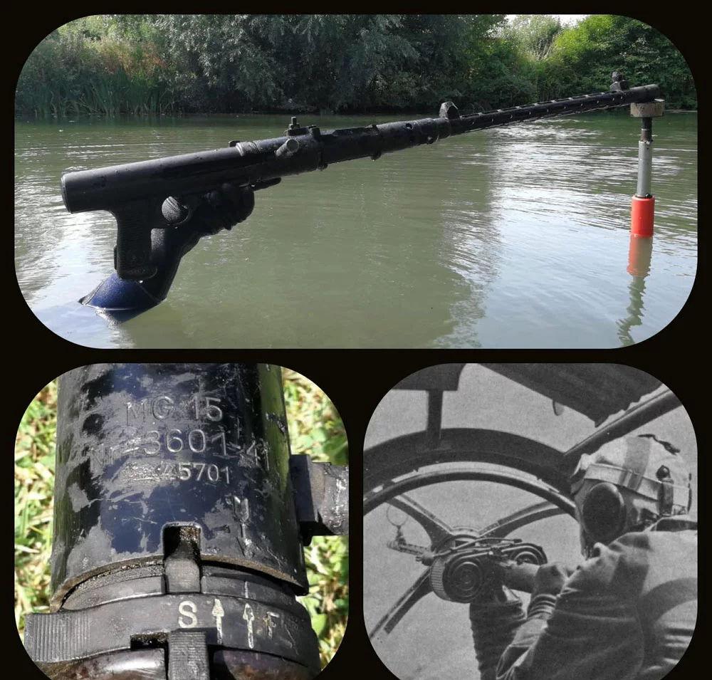 河中捞出二战德军mg15机枪"磁铁钓鱼"爱好者中了大奖|机枪|磁铁|德军_