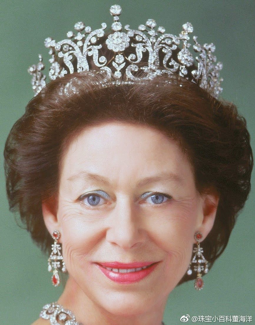 lady poltimore tiara,这顶王冠由garrard制作于1870s|玛格丽特公主