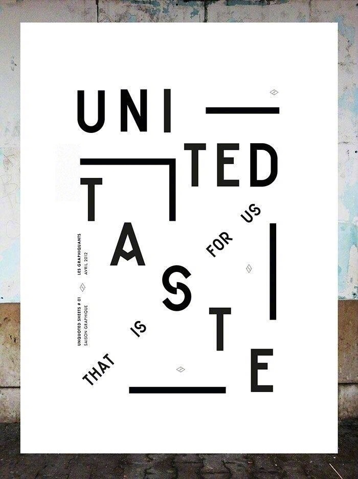 一组极简风字体海报设计