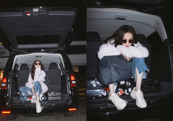 倪妮给你示范和车子拍照的正确姿势!_新浪看点