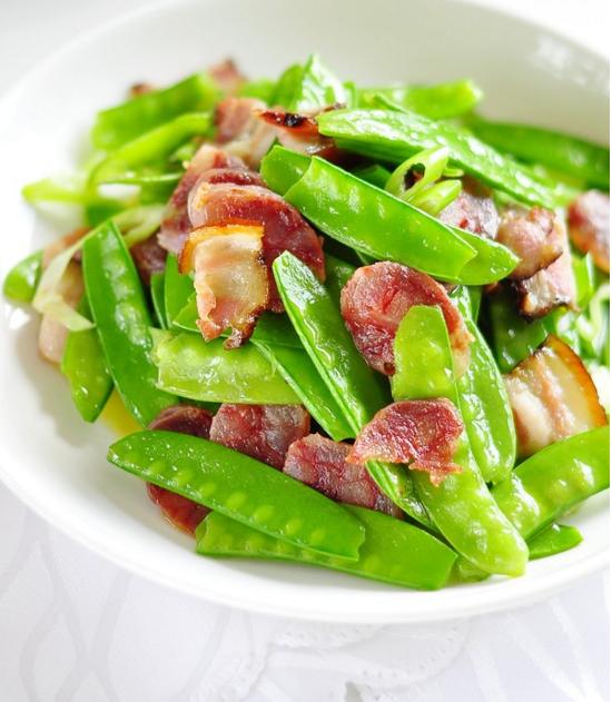 "荷兰豆炒腊肠腊肉"这样做好吃有营养,一看就有胃口