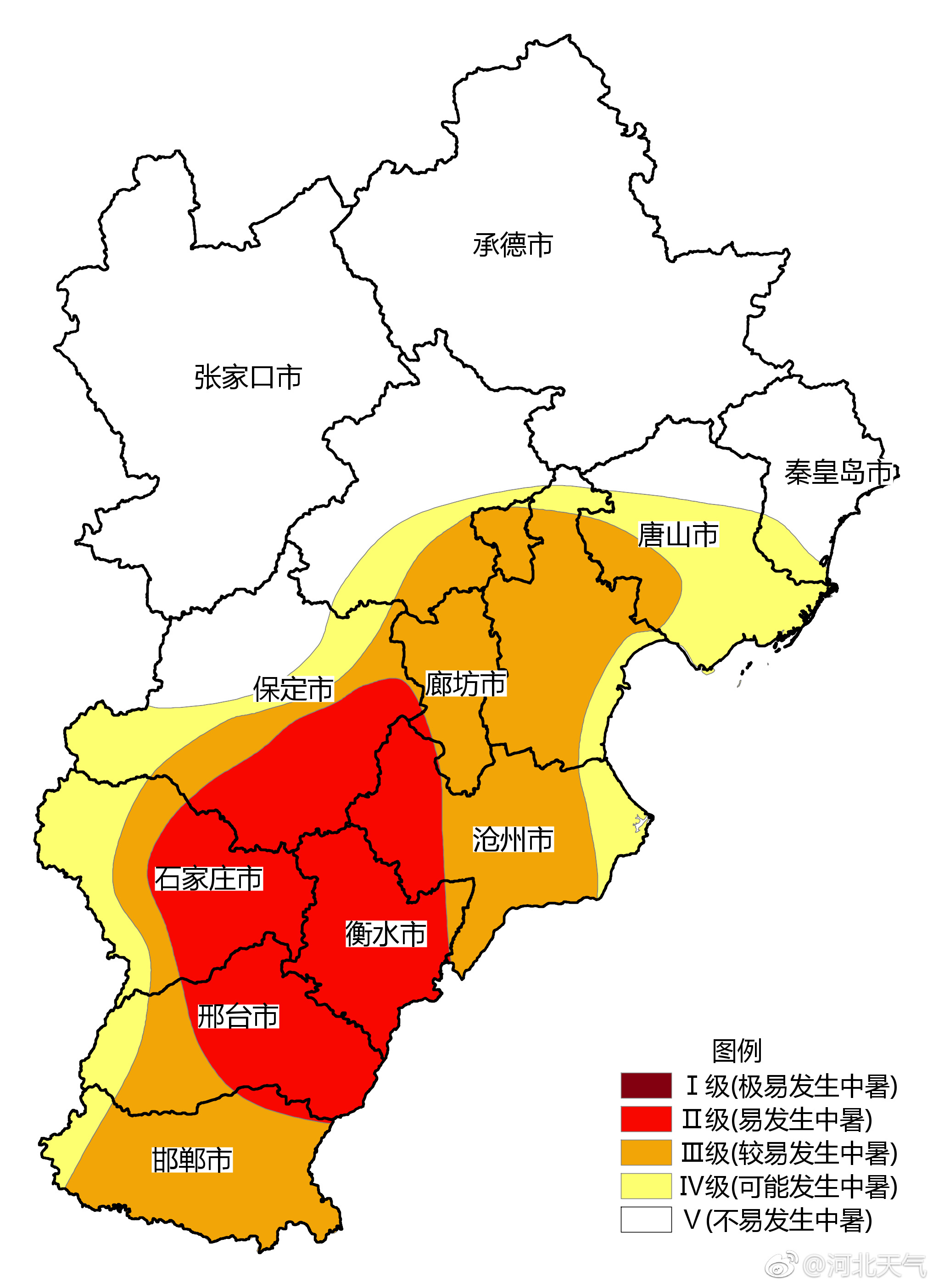 石家庄未来三天中暑风险等级将达Ⅱ级