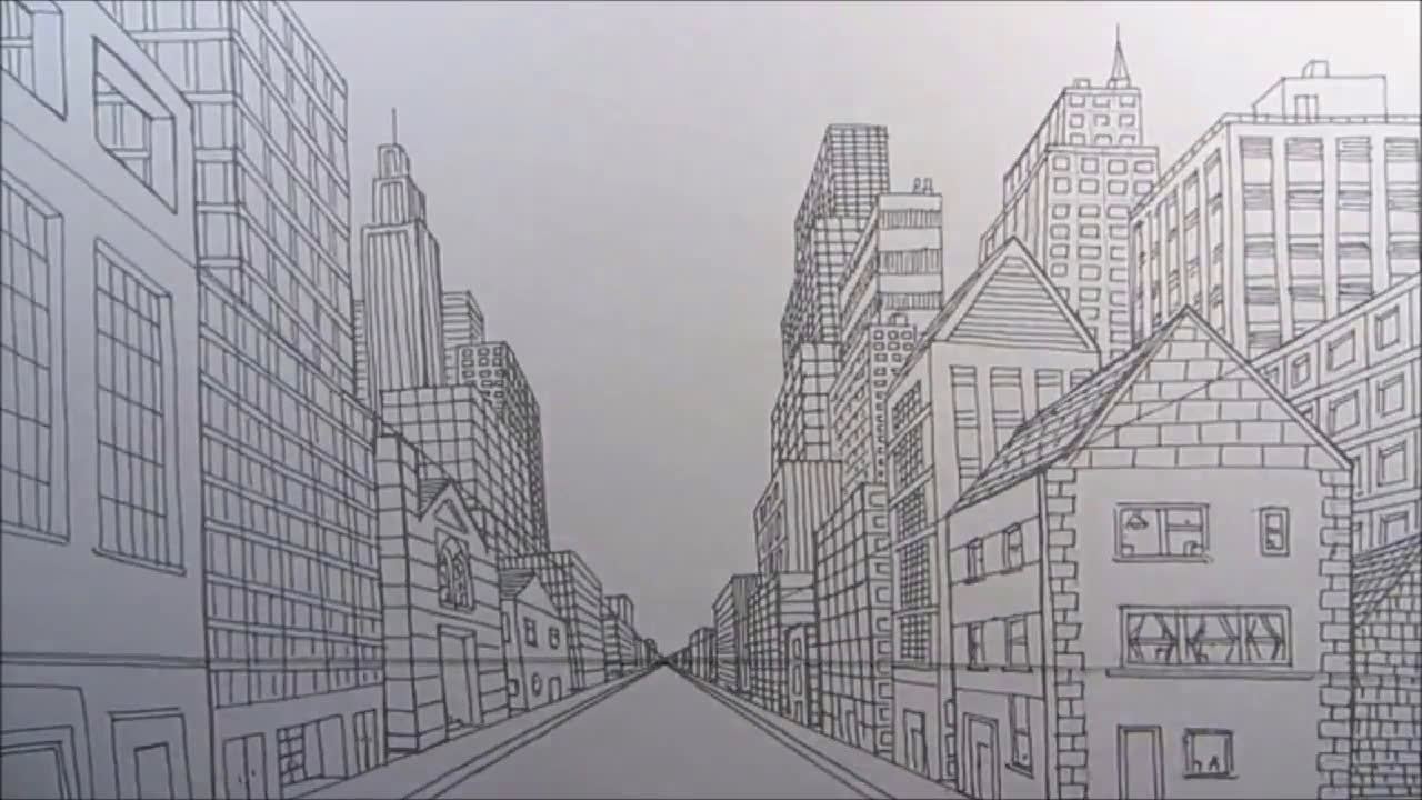教你如何用一点透视法画三维立体图67