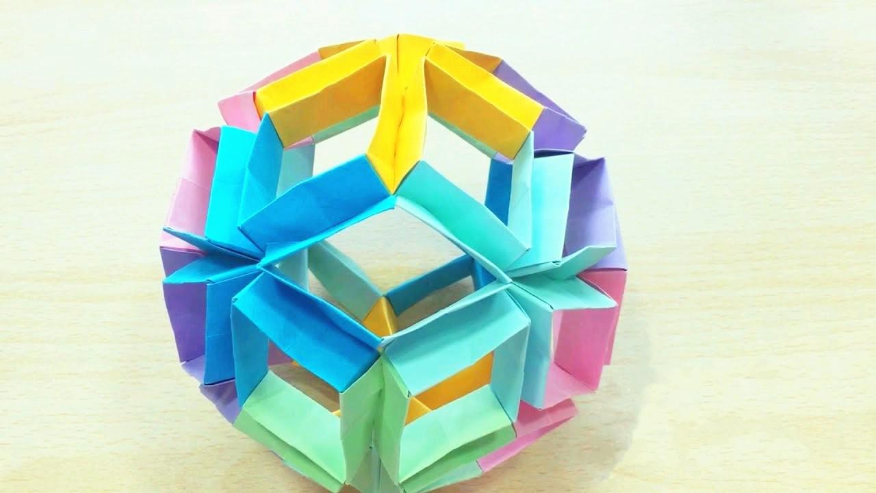 压扁后还能复原的"魔术花球",简单的魔术花球折纸教程!