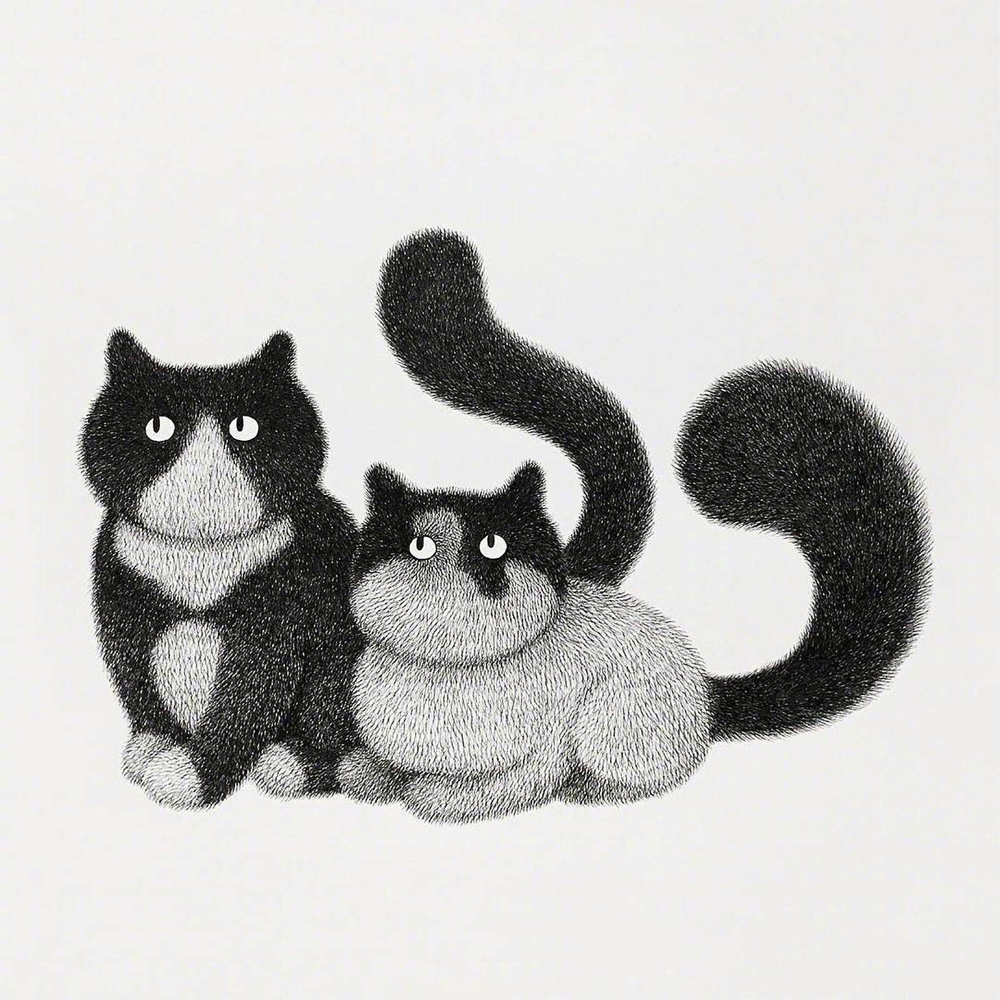 马来西亚插画师kamweifong画笔下毛茸茸的小动物