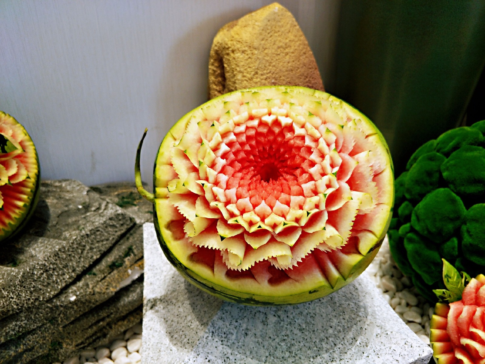 西瓜雕刻作品分享,高手在民间!