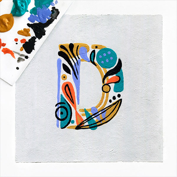 创意手绘英文插画设计