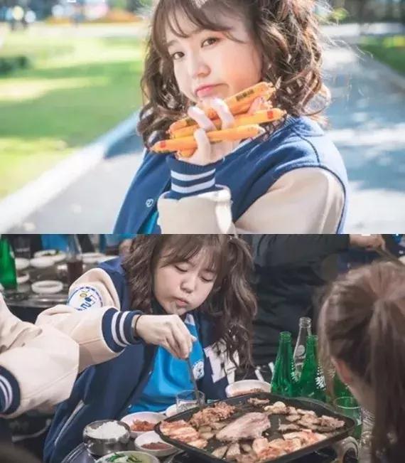 没错就是《举重妖精金福珠》里饰演举重部三剑客之一郑兰熙的那个女孩