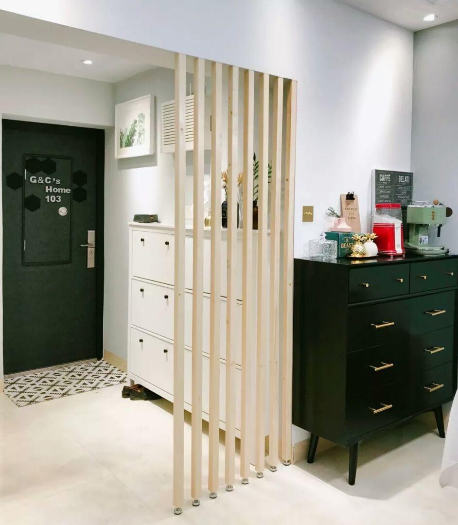 再或者,做一个"l"型的隔断,遮挡得严严实实.