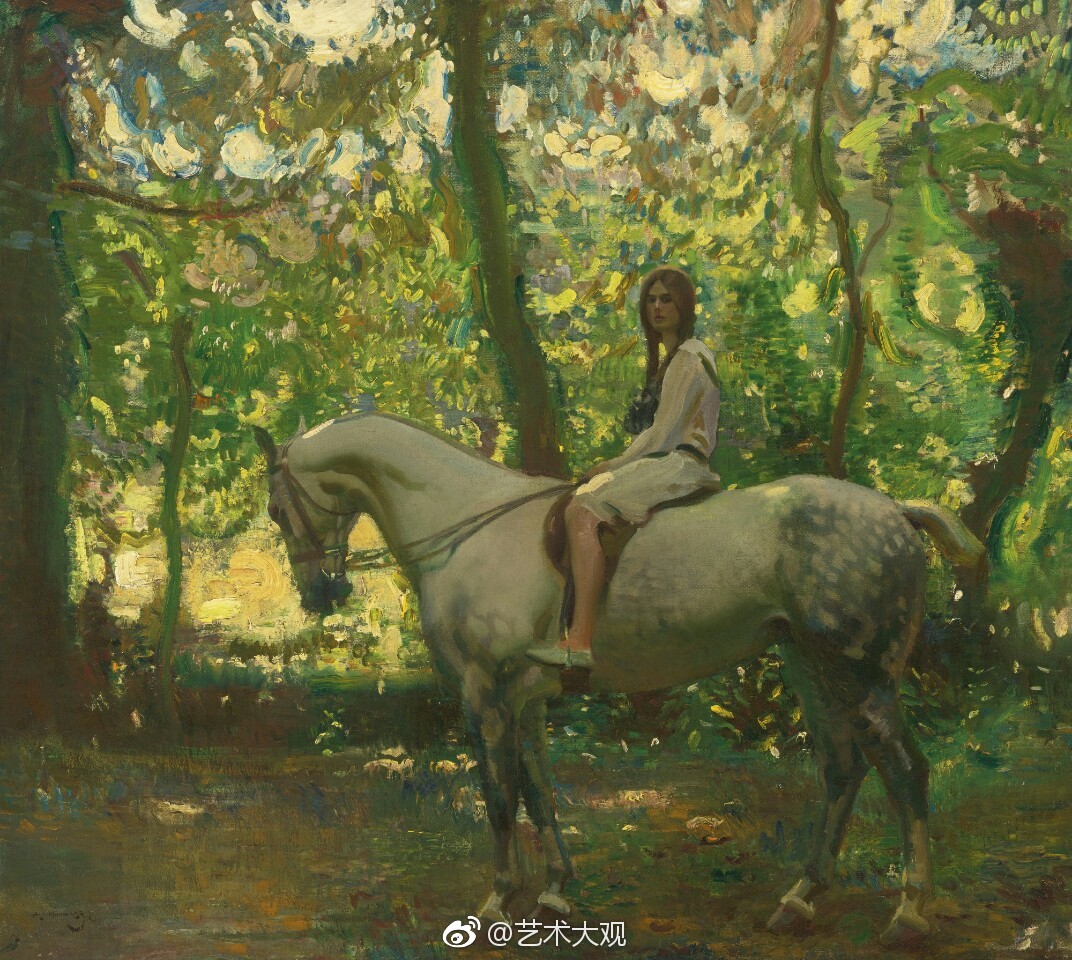 骑马的优雅女子弗雷德芒宁斯18781959油画作品