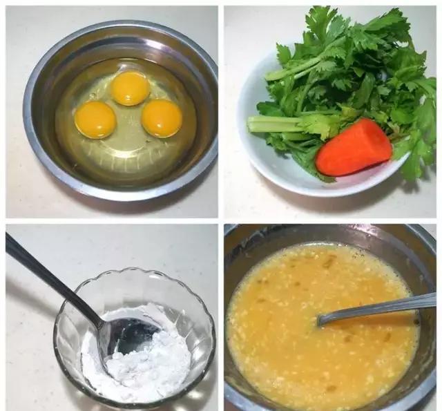 鸡蛋胡萝卜芹菜卷,营养丰富,健脑益智