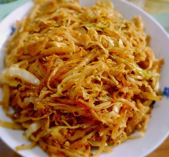 家乡的味道-炒饼丝的美食达人做法