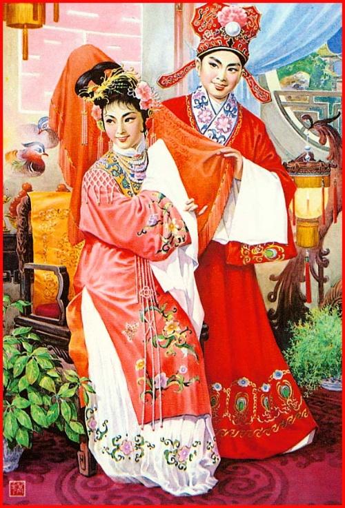 才子佳人们百年好合的古典年画,张张喜庆,幅幅吉祥|年画|百年好合|才