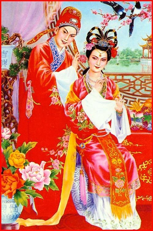 才子佳人们百年好合的古典年画张张喜庆幅幅吉祥