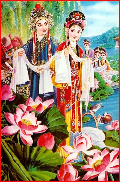 才子佳人们百年好合的古典年画张张喜庆幅幅吉祥