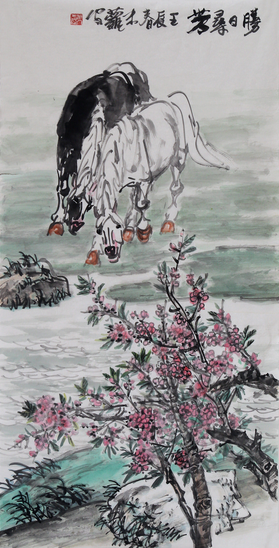 著名画家易洪斌马和人物画欣赏