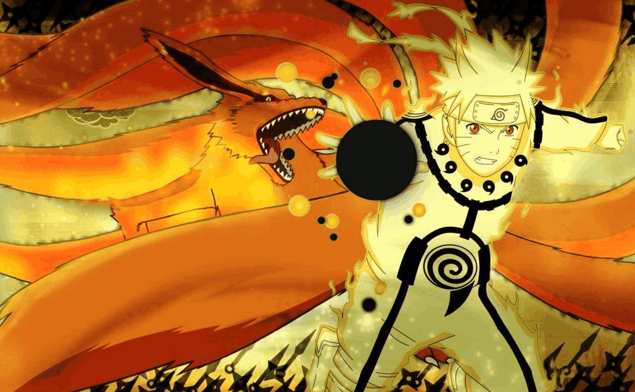 在他们两个获得六道之力以前,鸣人还开启了九尾模式,而佐助就停留在