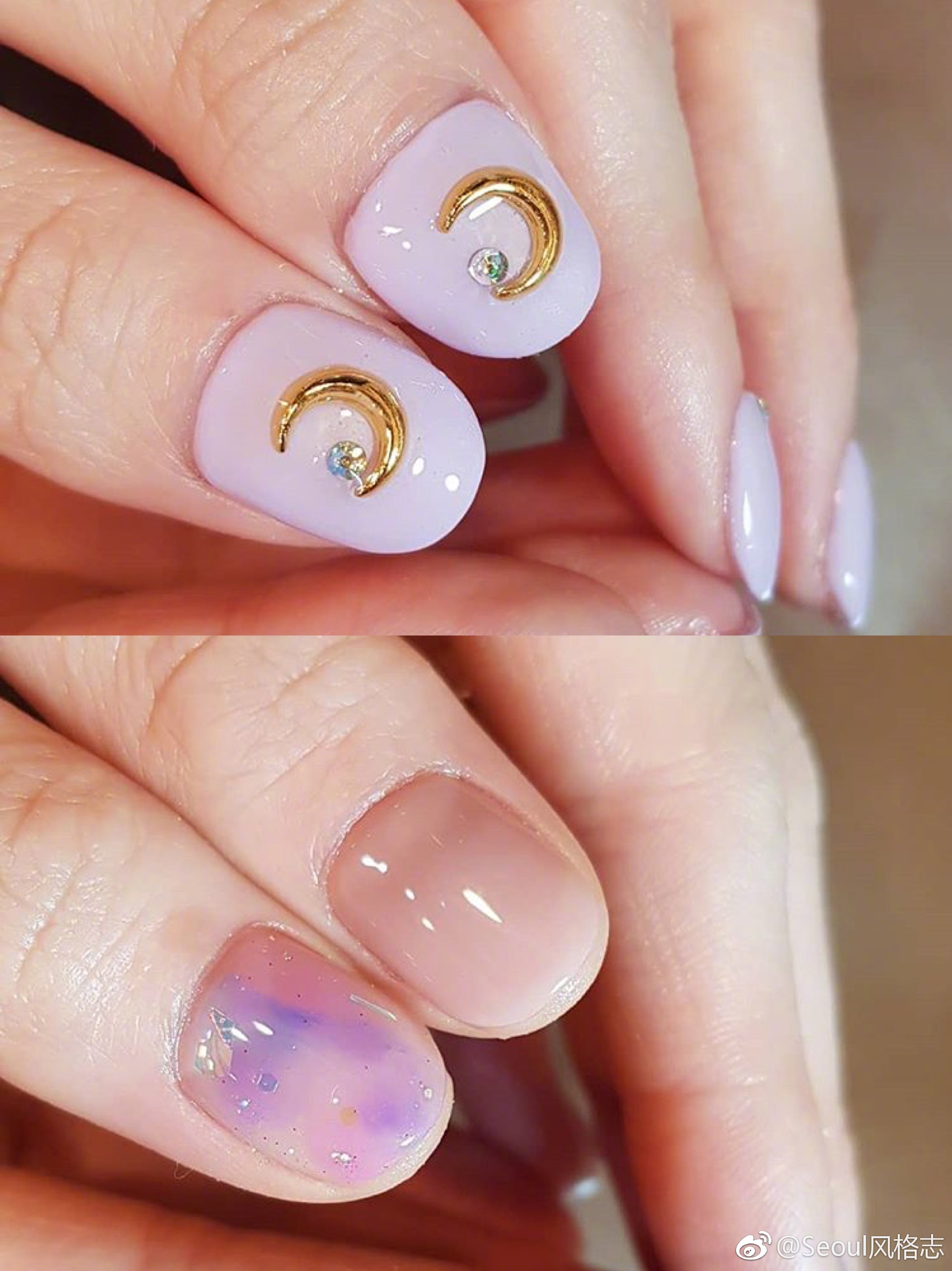 少女感满满的清新美甲,真的好温柔.