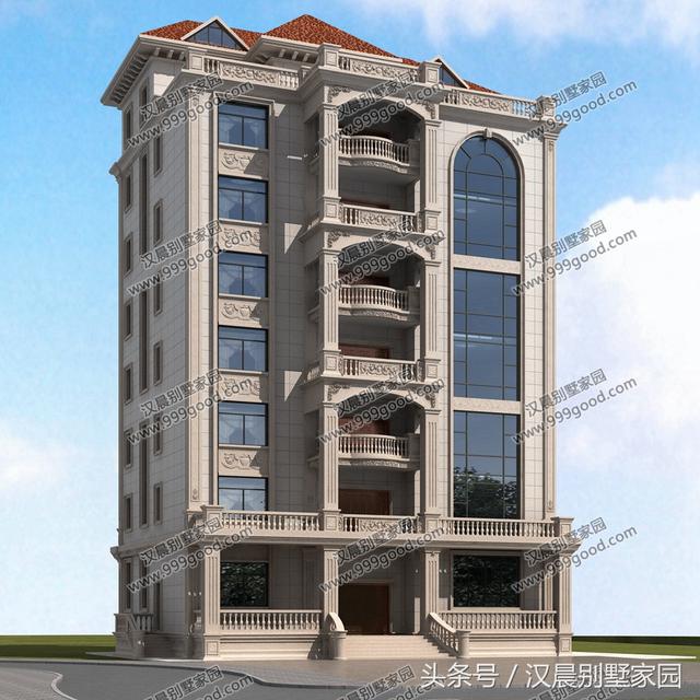 晒一栋豪华8层别墅,你们镇上都不见得有!另类的双拼户型超经典