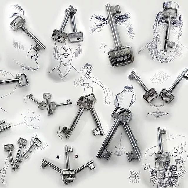 巴西有位艺术家victor nunes看东西和正常人不一样,他看到任何东西都