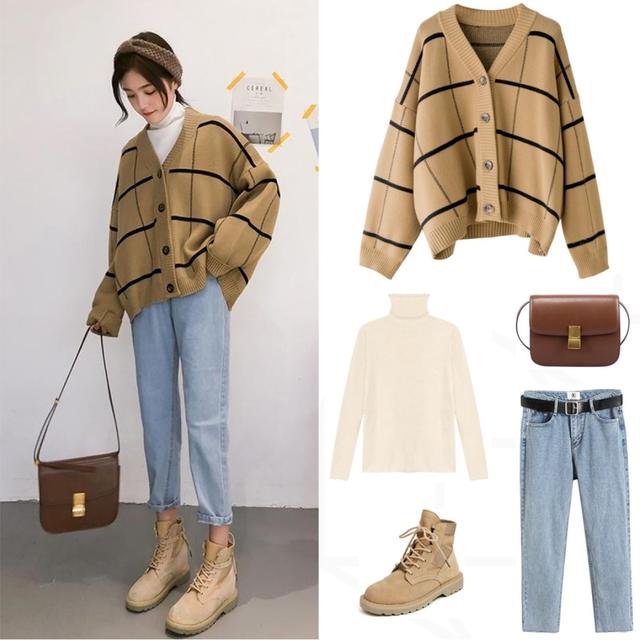 针织开衫 牛仔裤,时髦好搭配,好看又减龄,洋气到飞起来!