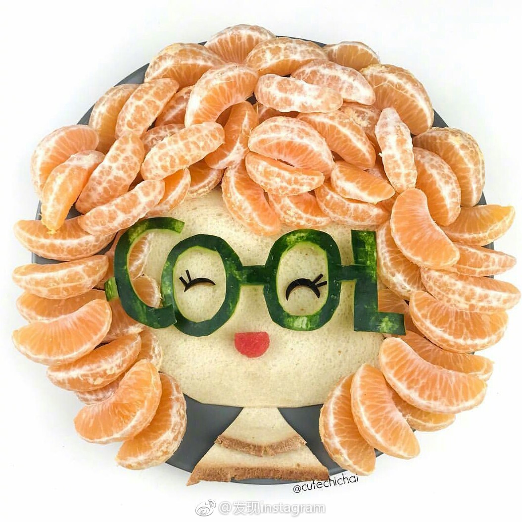 创意趣味的水果卡通拼盘.ins:cutechichai