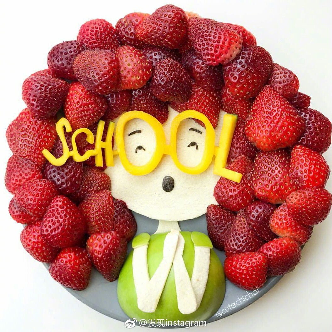 创意趣味的水果卡通拼盘.ins:cutechichai
