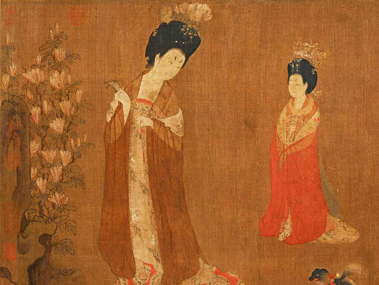 品味国风,每日一画,唐代画家周昉,簪花仕女图,高清大图欣赏