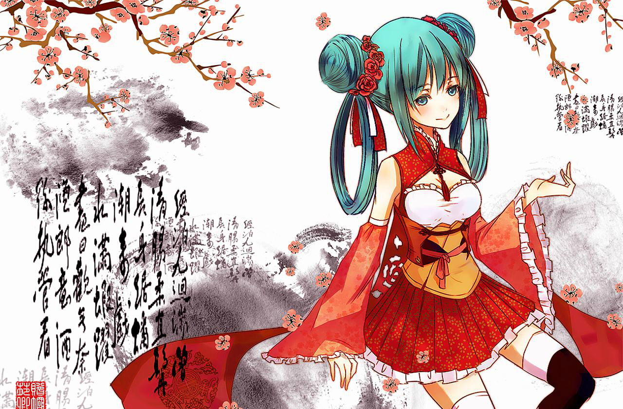 聪明伶俐的初音未来,遇上唯美的古风之后,如同仙女下凡般美丽