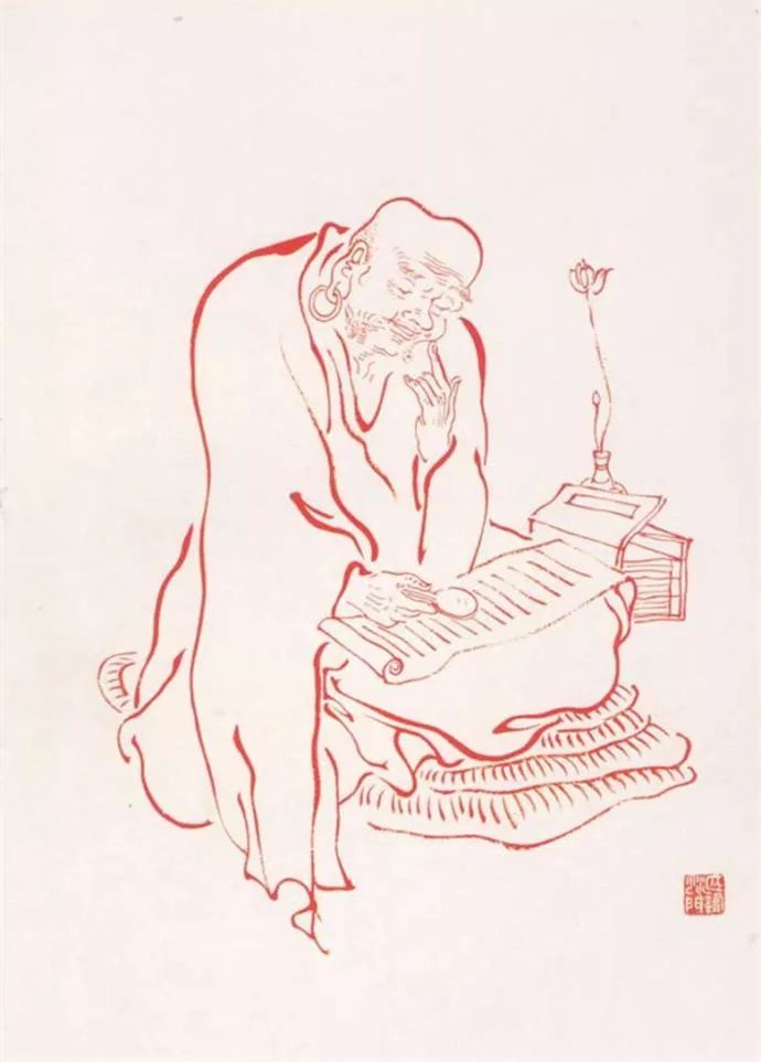 弘一法师经典罗汉图108张