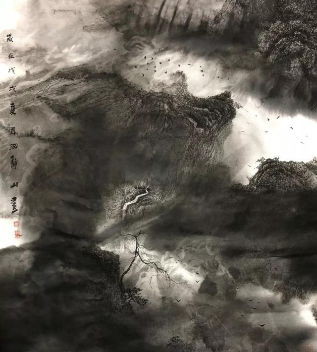一往无前的大泼墨山水,大气磅礴!|中国画|山水|大写意_新浪新闻